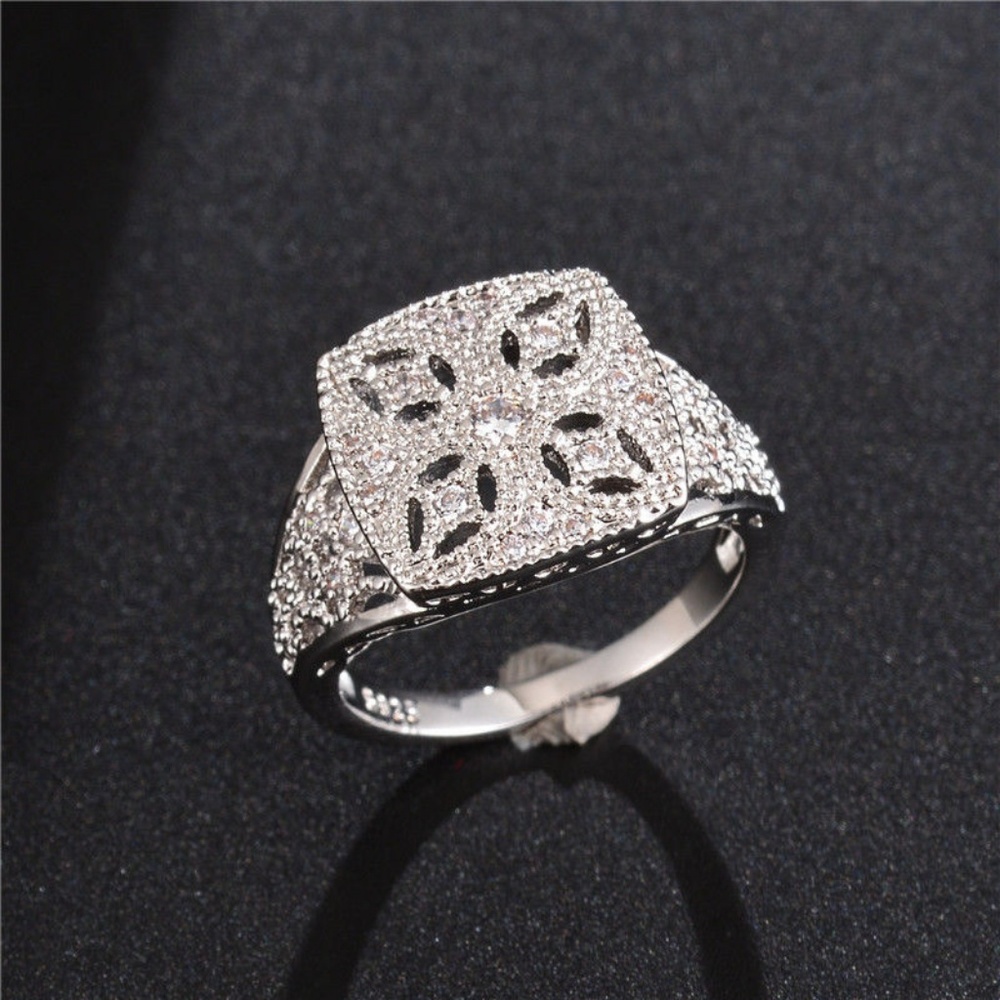 925 Silver Rings  Craved White Sapphire  New - Picture 2 of 3